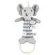 Luvable Friends Squeaky Plush Dog Toy with Rope, Elephant