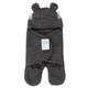 Hudson Baby Unisex Animal Sherpa Baby Outdoor Stroller Sack Wrap, Charcoal, One Size