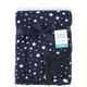 Hudson Baby Plush Mink and Sherpa Blanket, Navy Star