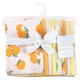 Hudson Baby Infant Girl Cotton Flannel Burp Cloths, Citrus Orange