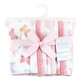 Hudson Baby Infant Girl Cotton Flannel Burp Cloths, Pastel Butterfly