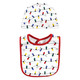 Hudson Baby Cotton Bib and Headband or Caps Set, Christmoose
