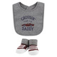 Hudson Baby Cotton Bib and Sock Set, Cars
