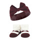Hudson Baby Infant Girls Headband and Socks Giftset, Burgundy Gray
