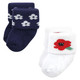 Hudson Baby Infant Girls Cotton Rich Newborn and Terry Socks, Wildflower