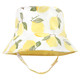 Hudson Baby Infant Girl Sun Protection Hat, Lemon Stripe