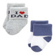 Hudson Baby Infant Boy Cotton Rich Newborn and Terry Socks, Mom  Dad Boy Navy Red