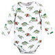 Hudson Baby Unisex Baby Cotton Long-Sleeve Bodysuits, Christmasaurus