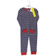 Hudson Baby Unisex Baby and Toddler Cotton Pajama Set, Navy Stripe Red