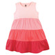 Hudson Baby Cotton Dresses, Ombre Coral Teal