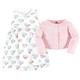 Hudson Baby Cotton Dress and Cardigan Set, Tea Party