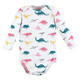 Hudson Baby Cotton Long-Sleeve Bodysuits, Sparklesaurus