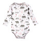 Hudson Baby Infant Girl Cotton Long-Sleeve Bodysuits, Girl Woodland Animals