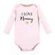 Hudson Baby Infant Girl Cotton Long-Sleeve Bodysuits, Girl Mommy 3-Pack