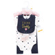 Hudson Baby Infant Girl Cotton Layette Set, Girl Daddy Pink Navy