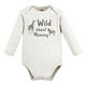 Touched by Nature Organic Cotton Long-Sleeve Bodysuits, Neutral Safari