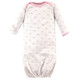 Luvable Friends Infant Girl Cotton Gowns, Tiara, Preemie/Newborn