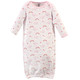 Luvable Friends Infant Girl Cotton Gowns, Unicorn, Preemie/Newborn
