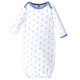 Hudson Baby Infant Boy Cotton Gowns, Blue Whales, Preemie/Newborn