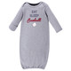 Hudson Baby Infant Boy Cotton Gowns, Baseball, Preemie/Newborn