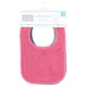 Hudson Baby Girls Drooler Bib with Waterproof Lining, Pink Blue, One Size