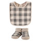 Hudson Baby Cotton Bib and Sock Set, Snuggle Bear
