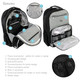 Hudson Baby Premium Diaper Bag Backpack and Changing Pad, Black Gray