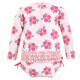 Hudson Baby Rashguard Baby and Toddler Swimsuit, Pink Navy Roses 1