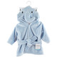 Hudson Baby Plush Animal Face Bathrobe, Blue Elephant