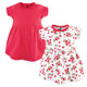 Hudson Baby Baby Cotton Dress, Strawberries, 2-Pack