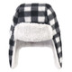 Hudson Baby Fleece Trapper Hat and Mitten Set, Black White Plaid Baby