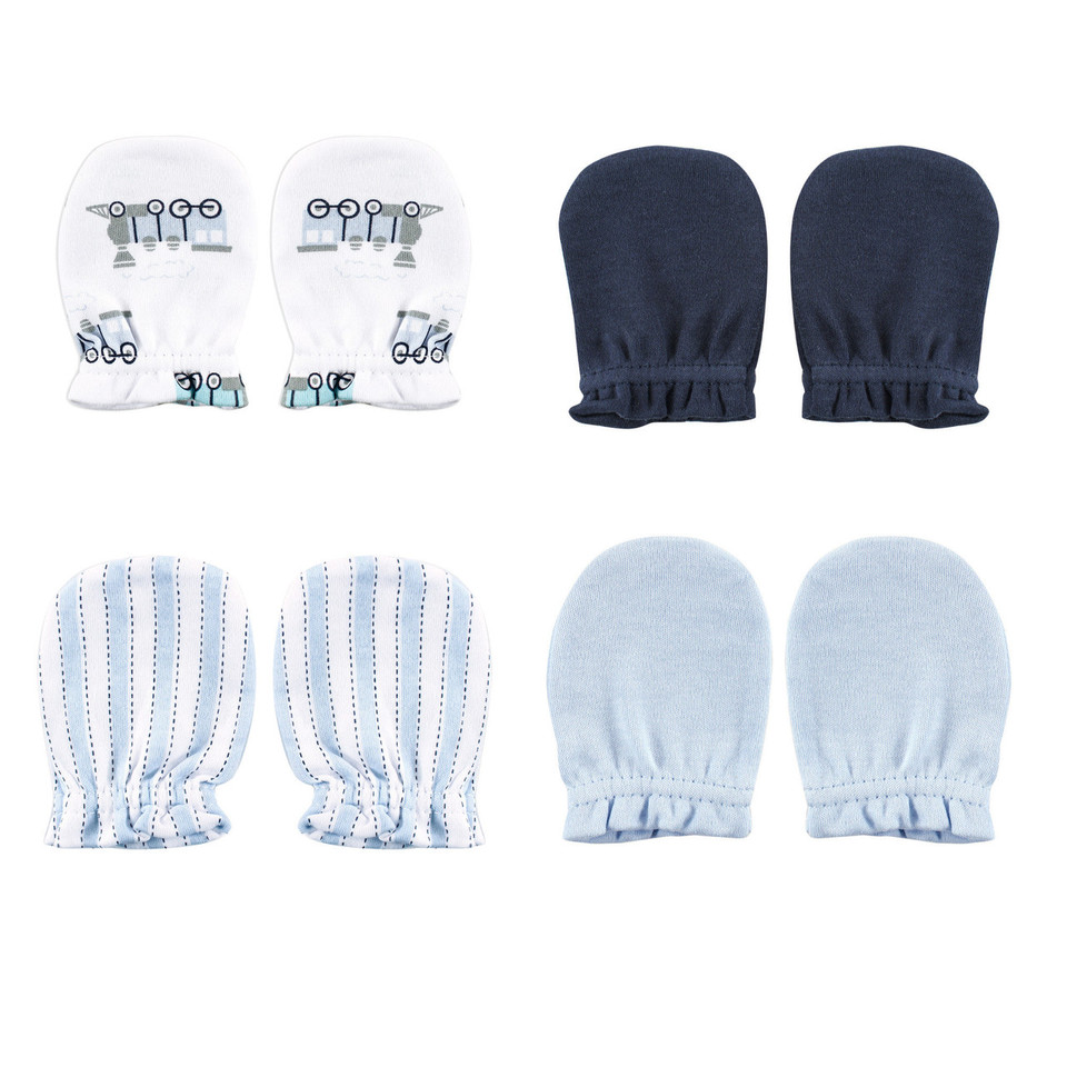 Luvable Friends Cotton Scratch Mittens, Train