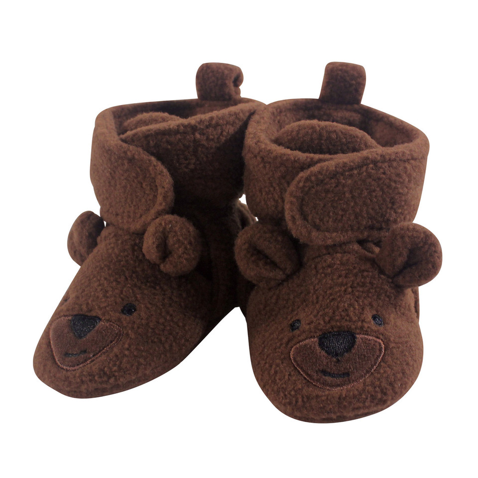 Hudson Baby Fleece Booties, Brown Bear Baby and Toddler Clothes