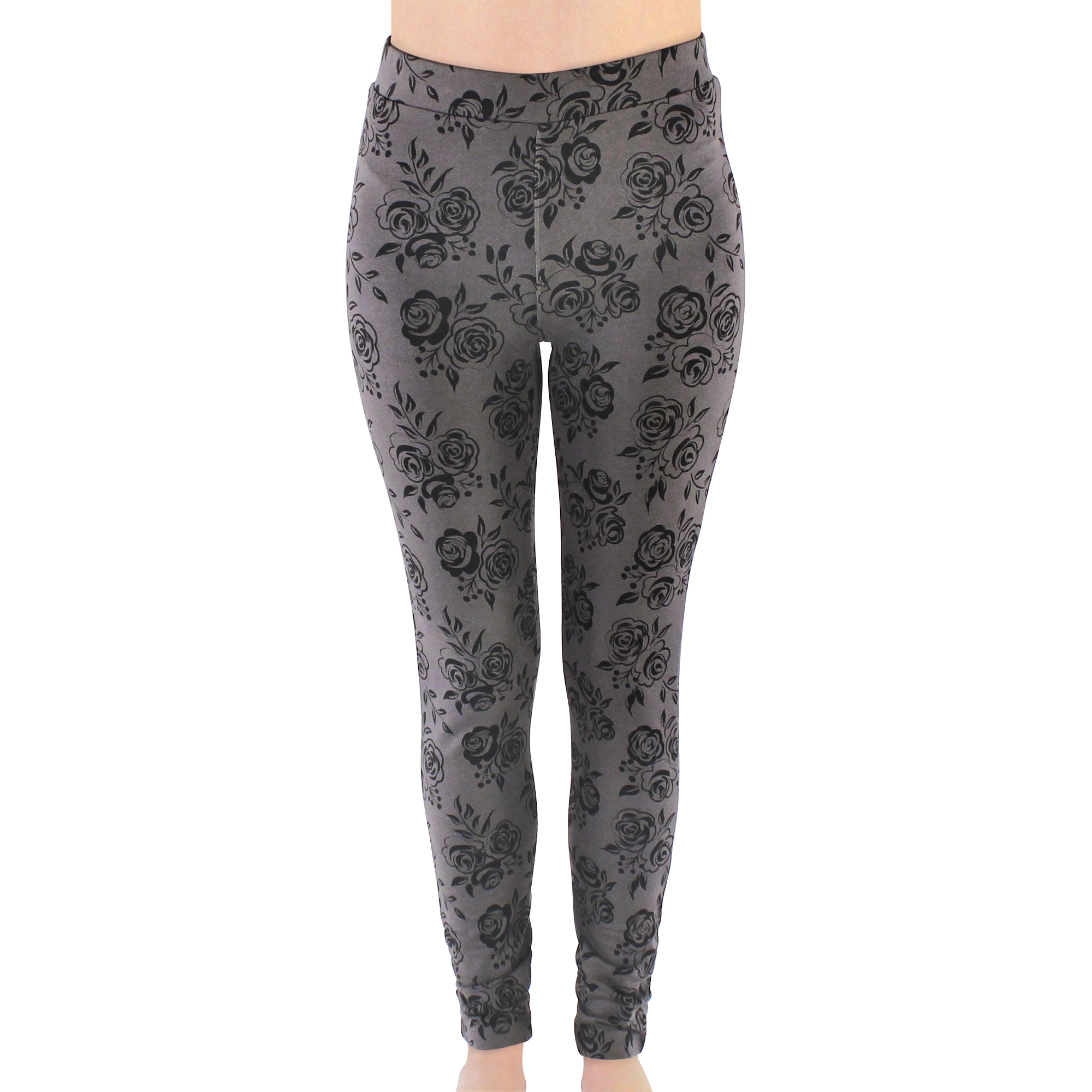 Touched by Nature Organic Cotton Leggings, Black Floral - Hudson