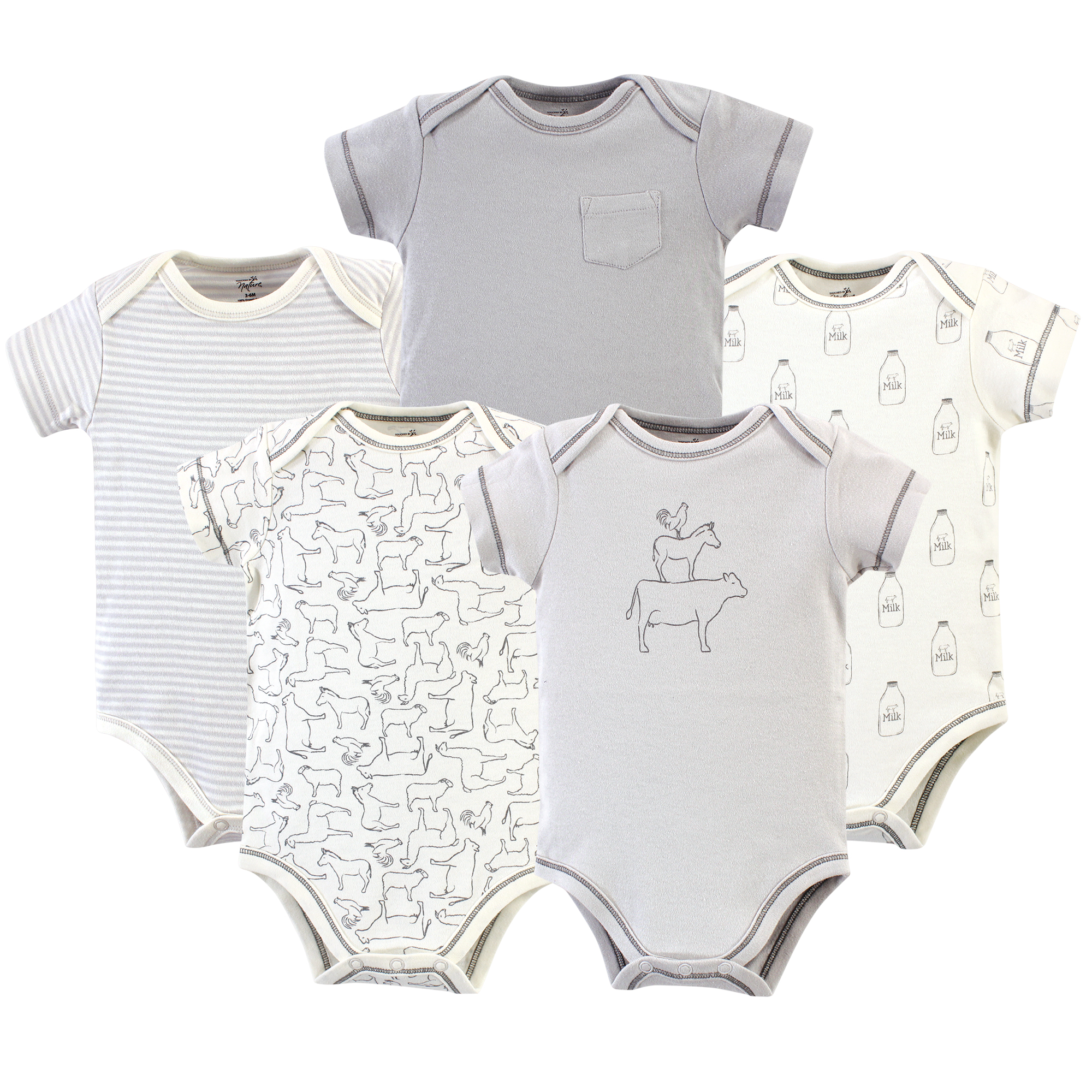 Baby Organic Cotton Bodysuits - 3 Pack