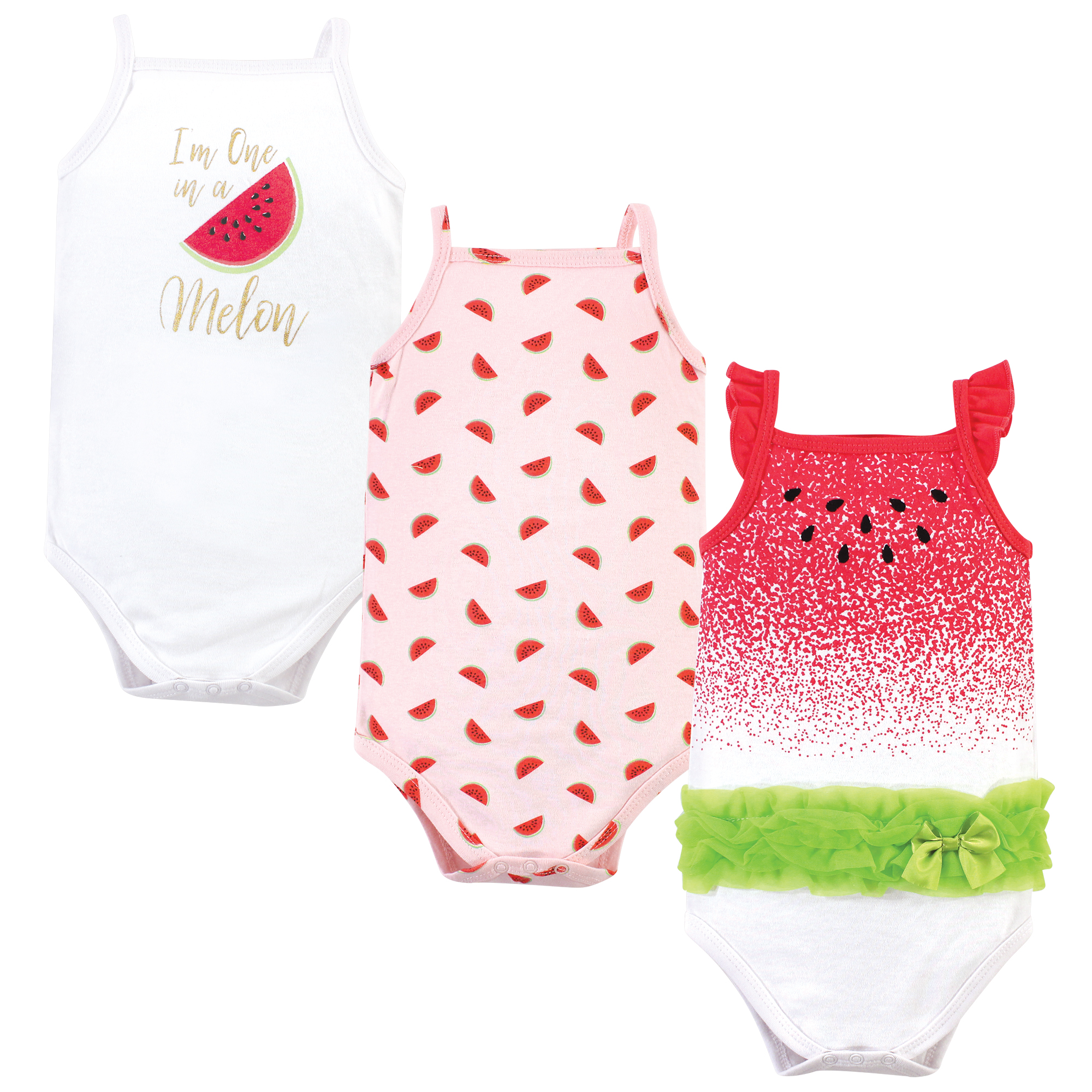 Little Treasure Cotton Bodysuits, Watermelon Hudson Childrenswear