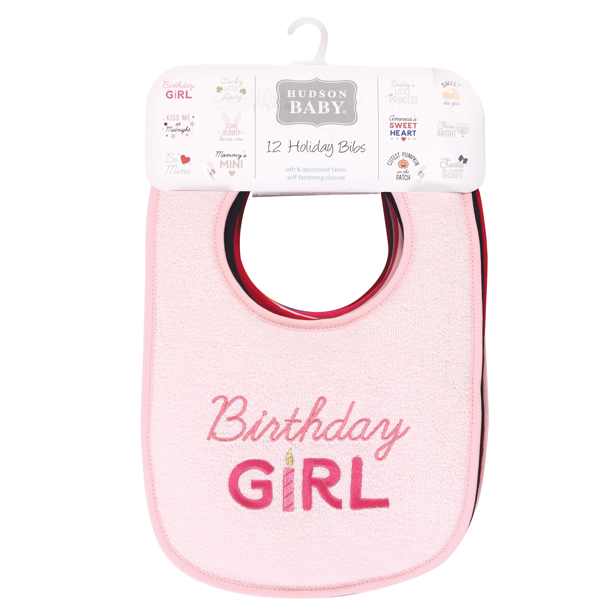 hudson baby 12 holiday bibs