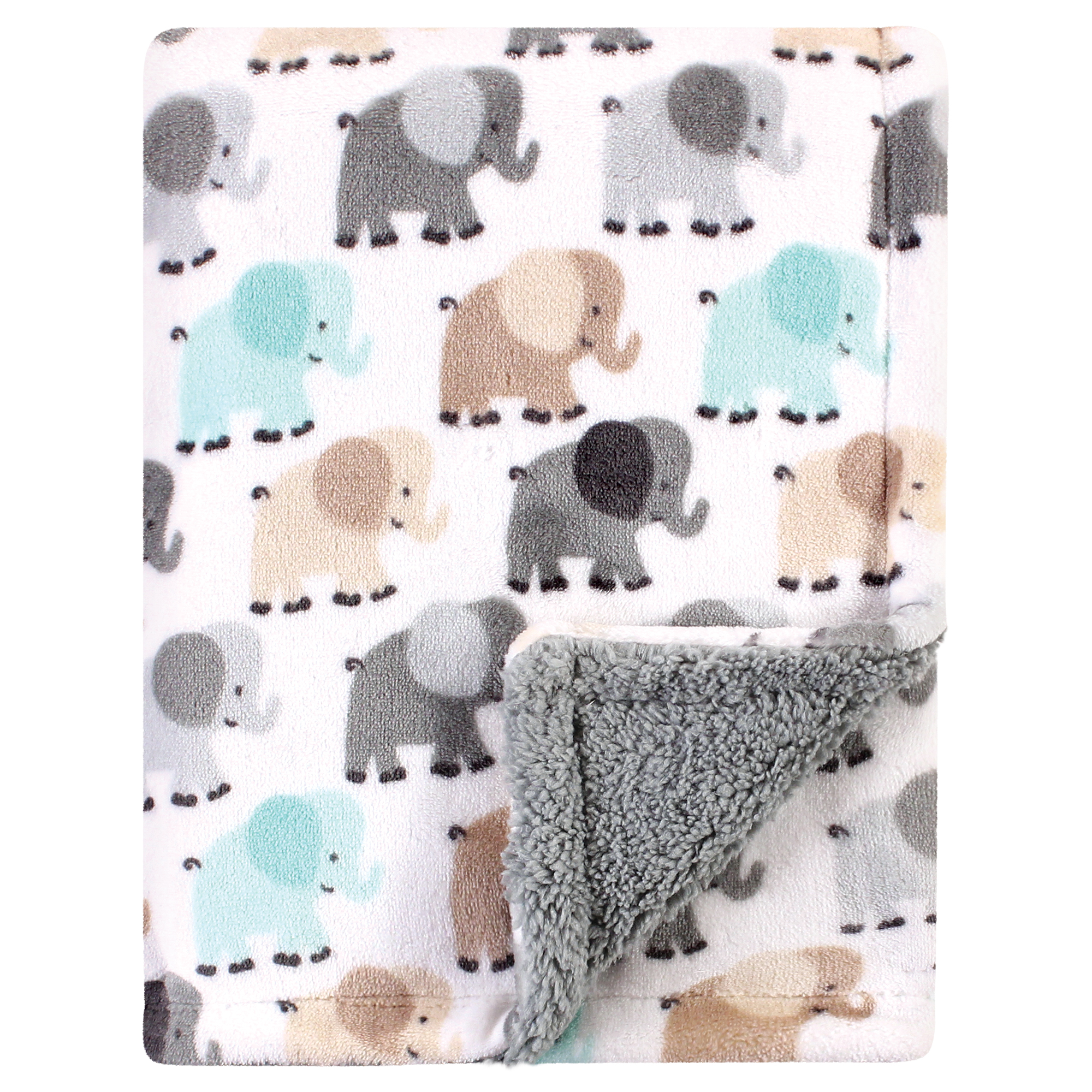Elephant Luvable Friends Blanket with Sherpa Backing 