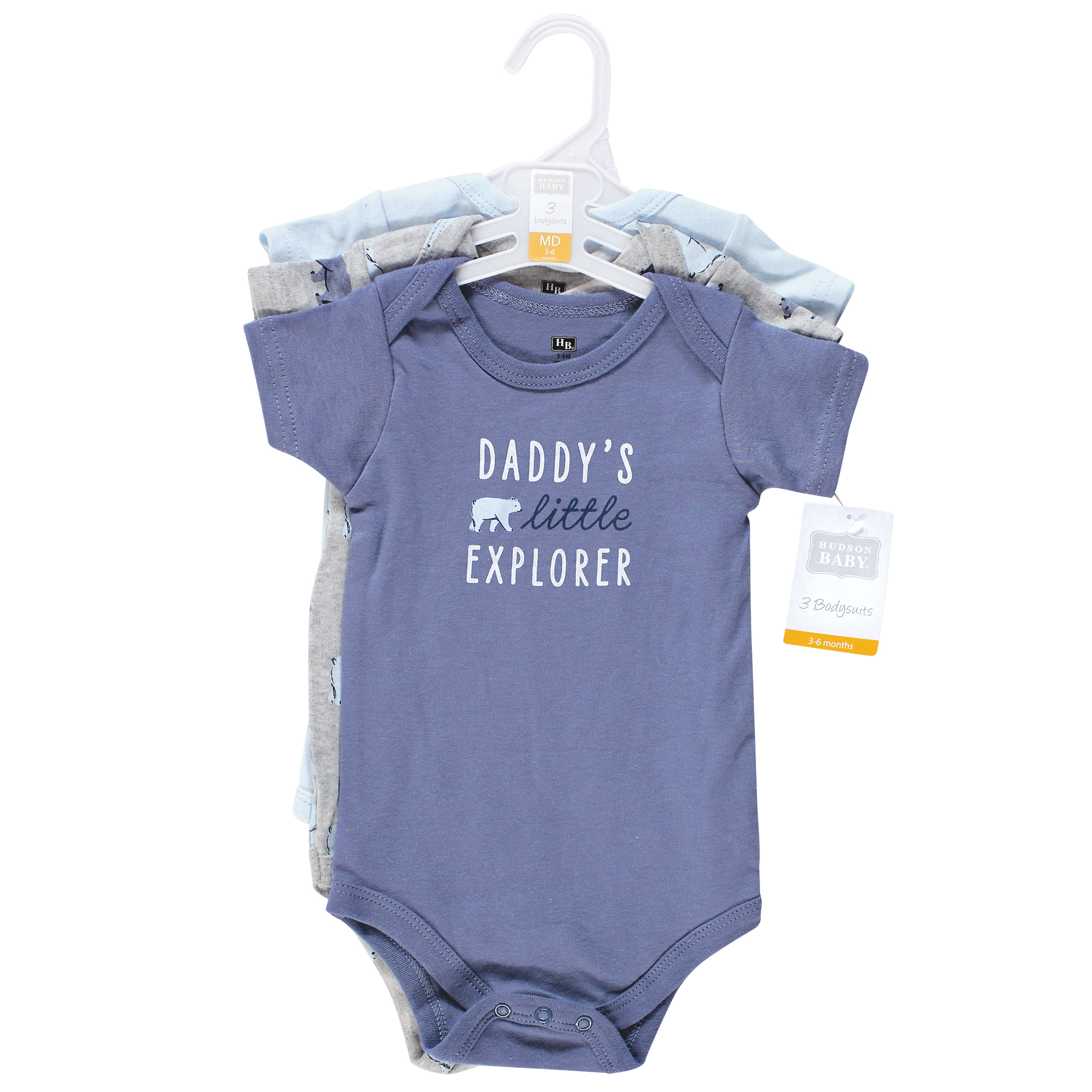 Hudson Baby Cotton Bodysuits, Mommys New Man