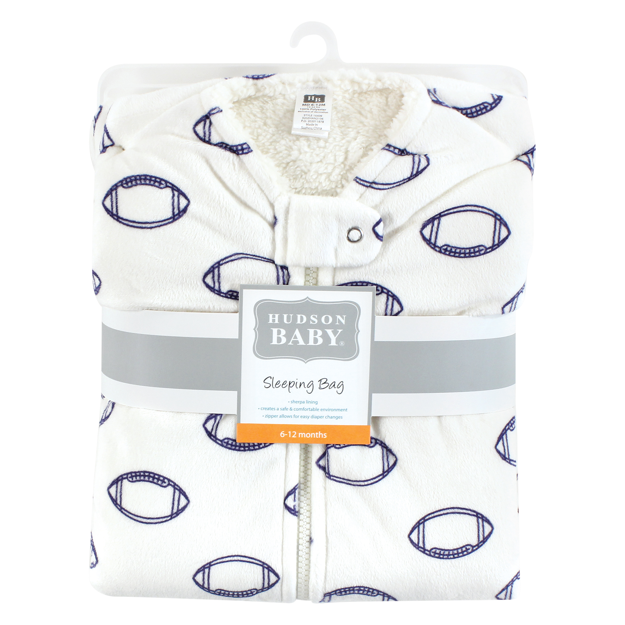 Hudson Baby Infant Boy Mink with Faux Shearling Inner Sleeping Bag