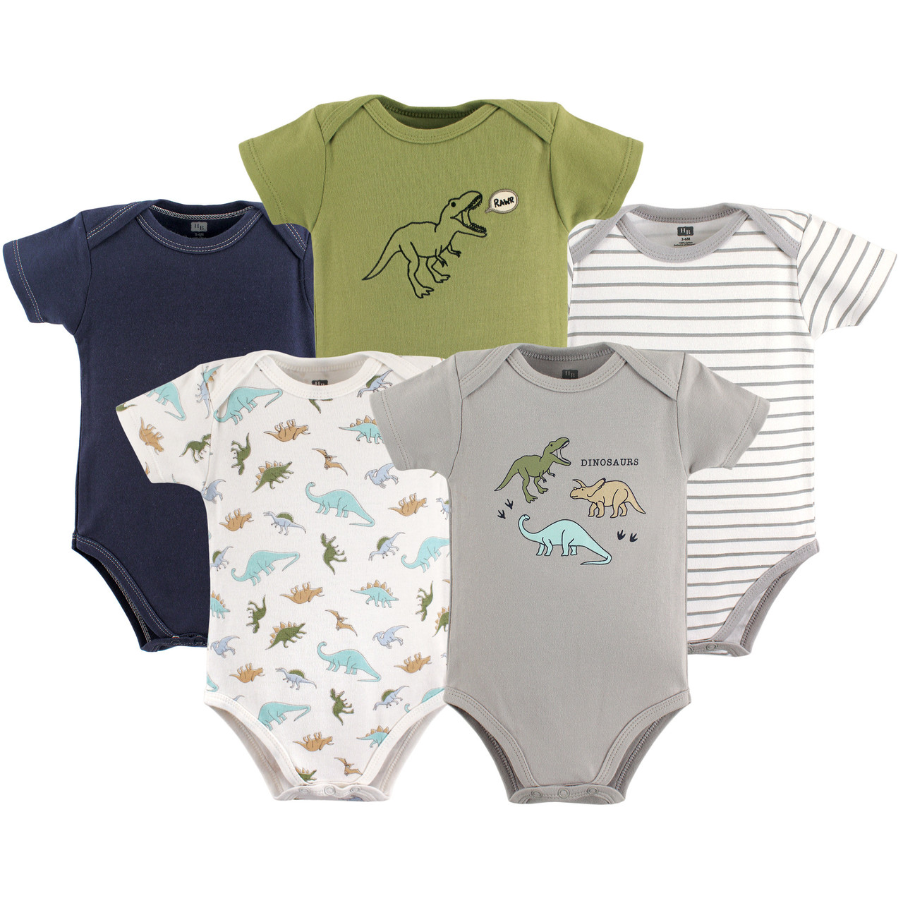 Hudson Baby Bodysuits, 5-Pack, Dinosaurs | Baby and Toddler Clothes ...