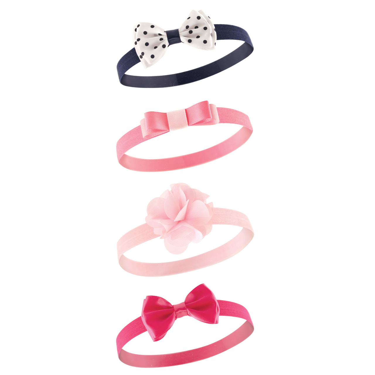 Hudson Baby Headbands, 4-Pack, Pink with Flower | Baby and Toddler ...