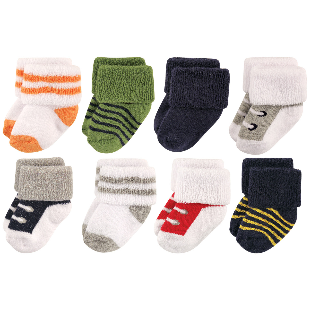 Luvable Friends Newborn Baby Socks 6 Pack - Space