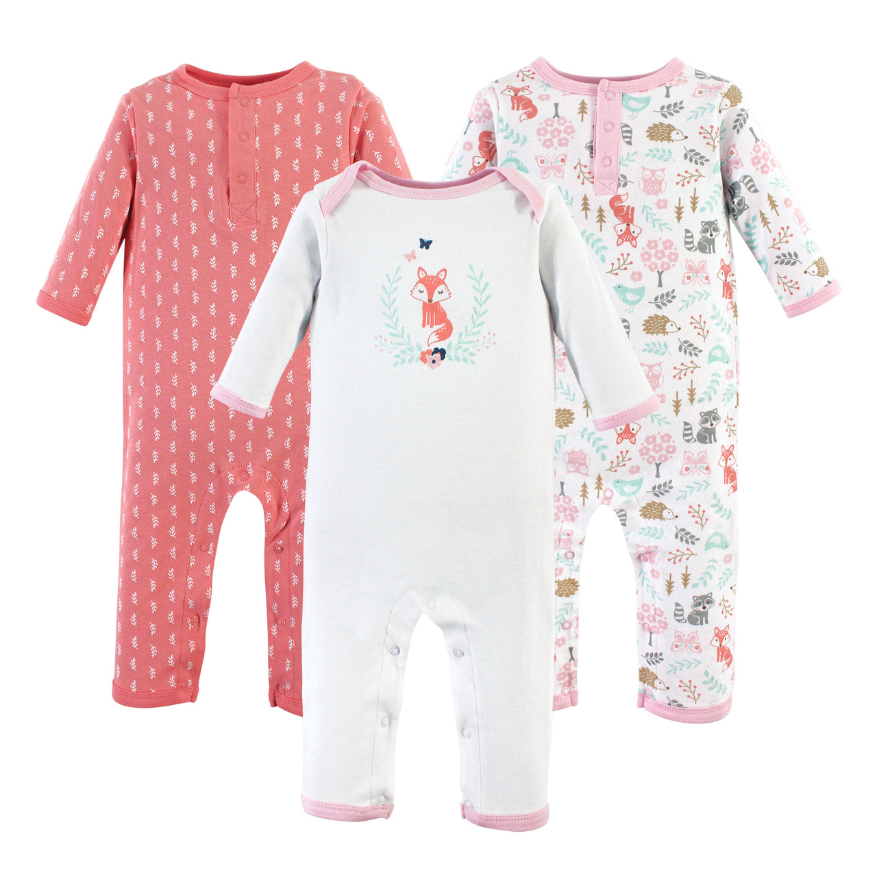 3-Pack Fruit Hudson Baby Union Suits//Coveralls