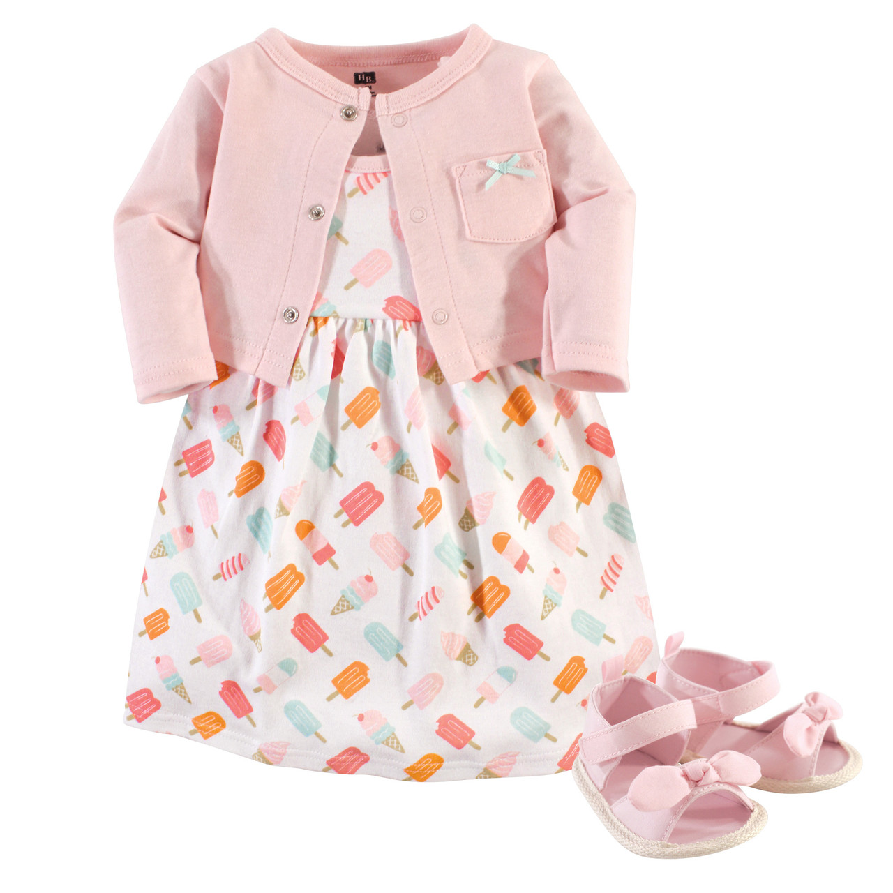 baby girl dress with cardigan