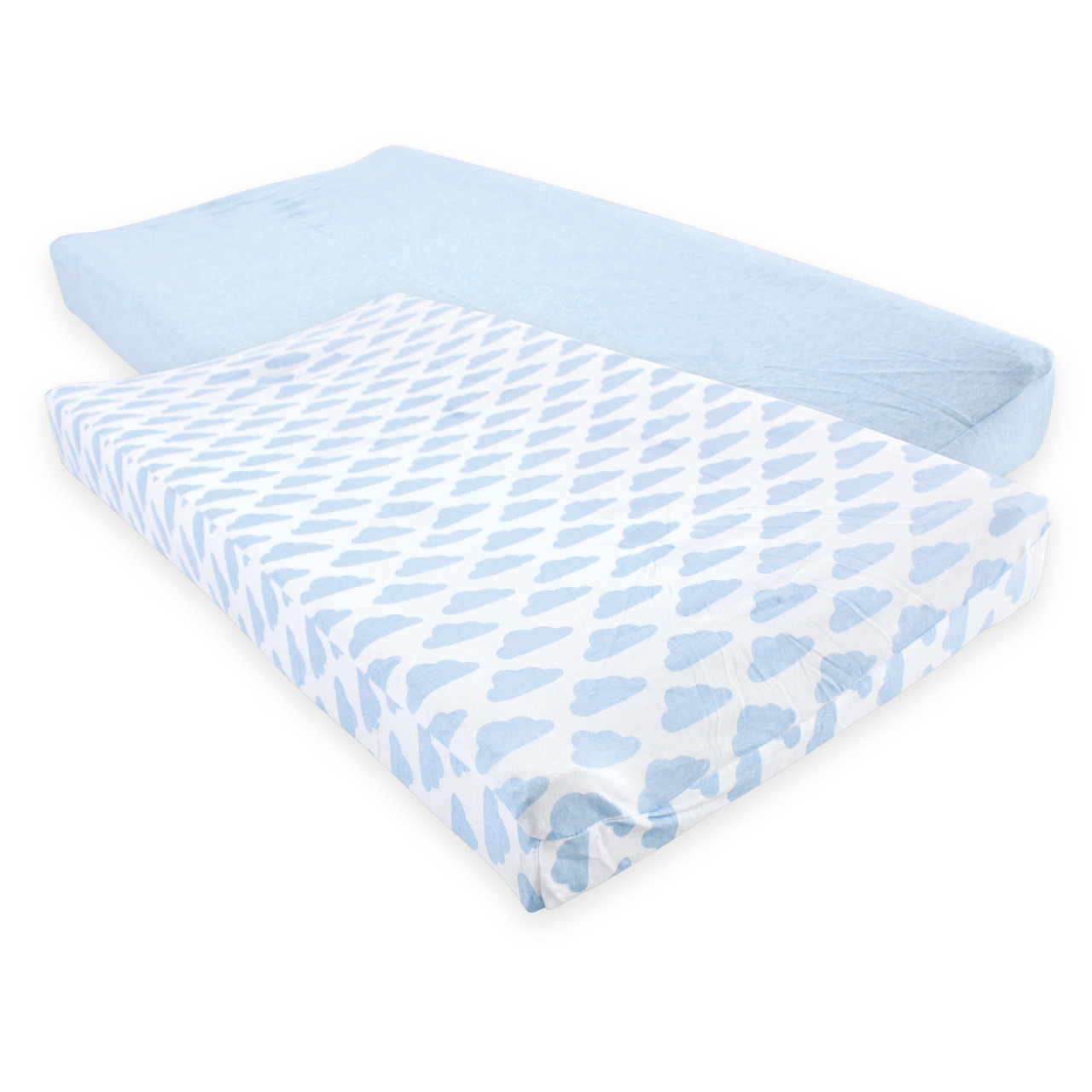 light blue changing pad cover