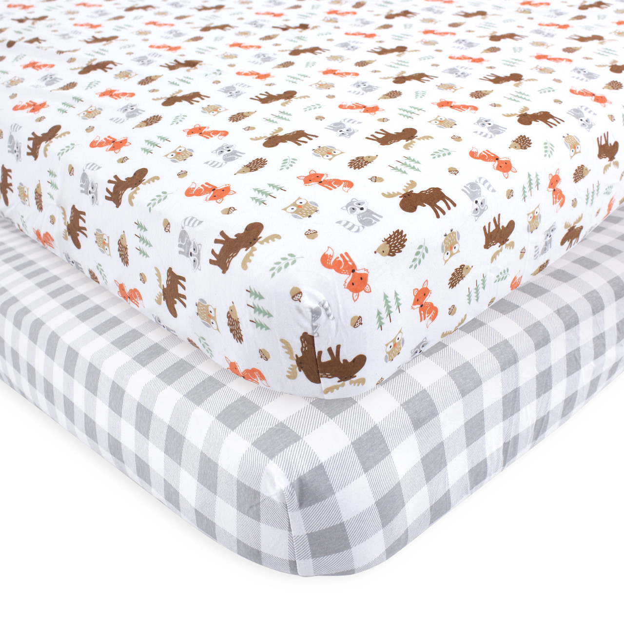 woodland fitted crib sheet