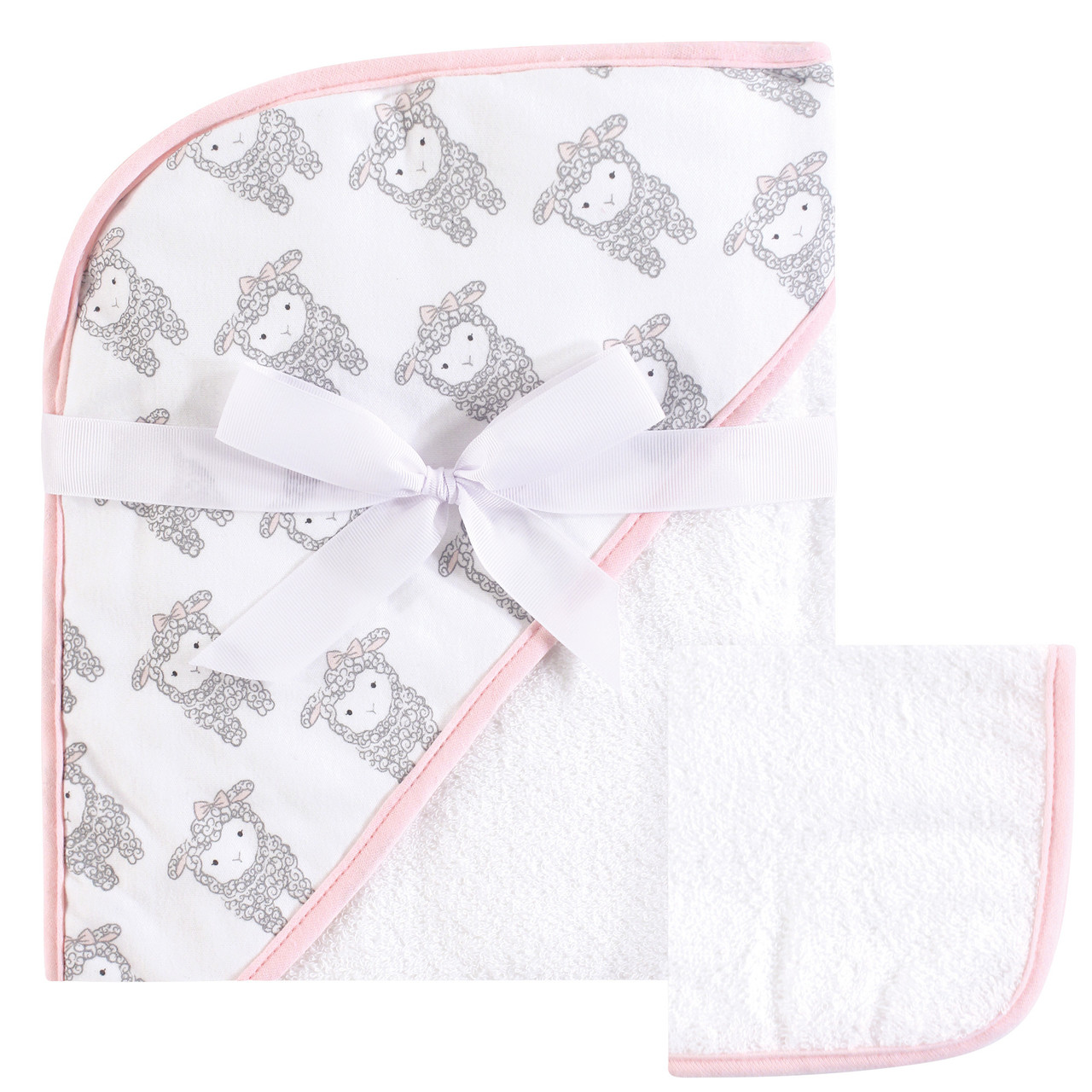 Winnie The Pooh Hooded Towel & Washcloth set - pink