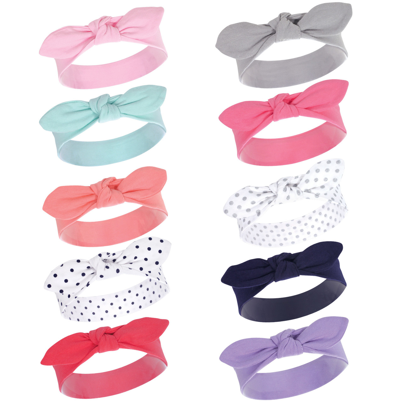 Baby Bows and Headbands, Anne Set - 10 Pack