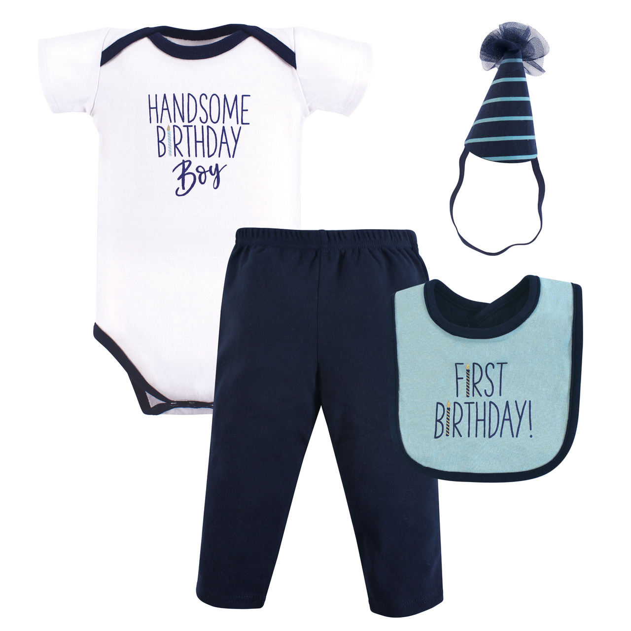 Hudson Baby First Birthday Outfit Gift Set 4 Piece Handsome Boy 12 Months Baby And Toddler Clothes Accessories And Essentials